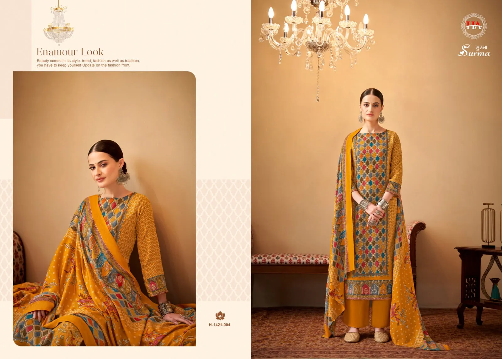 Alok Surma Pashmina Foil Print Designer Winter Wear Salwar Suits (595x8)