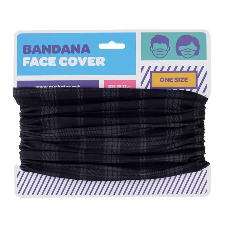 Black & Grey Tartan Neck Scarf