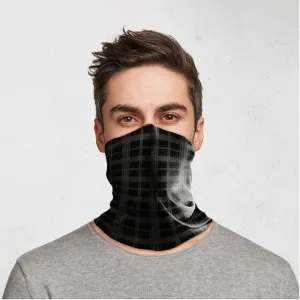 Black & Grey Tartan Neck Scarf