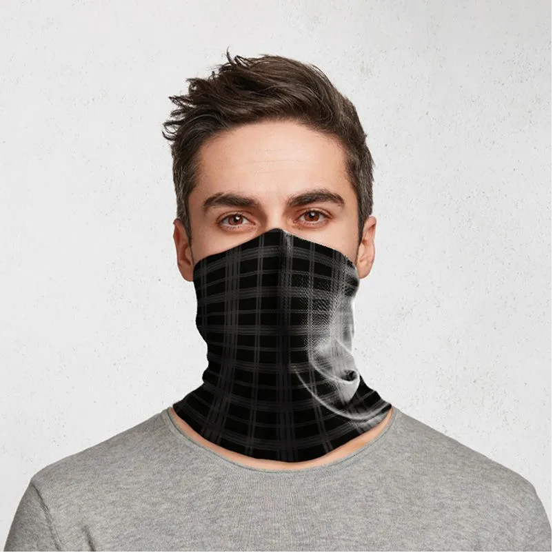 Black & Grey Tartan Neck Scarf