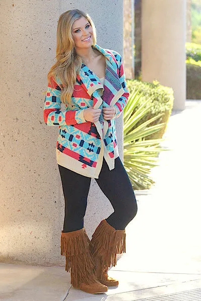 California To Carolina Fringe Boots - Tan