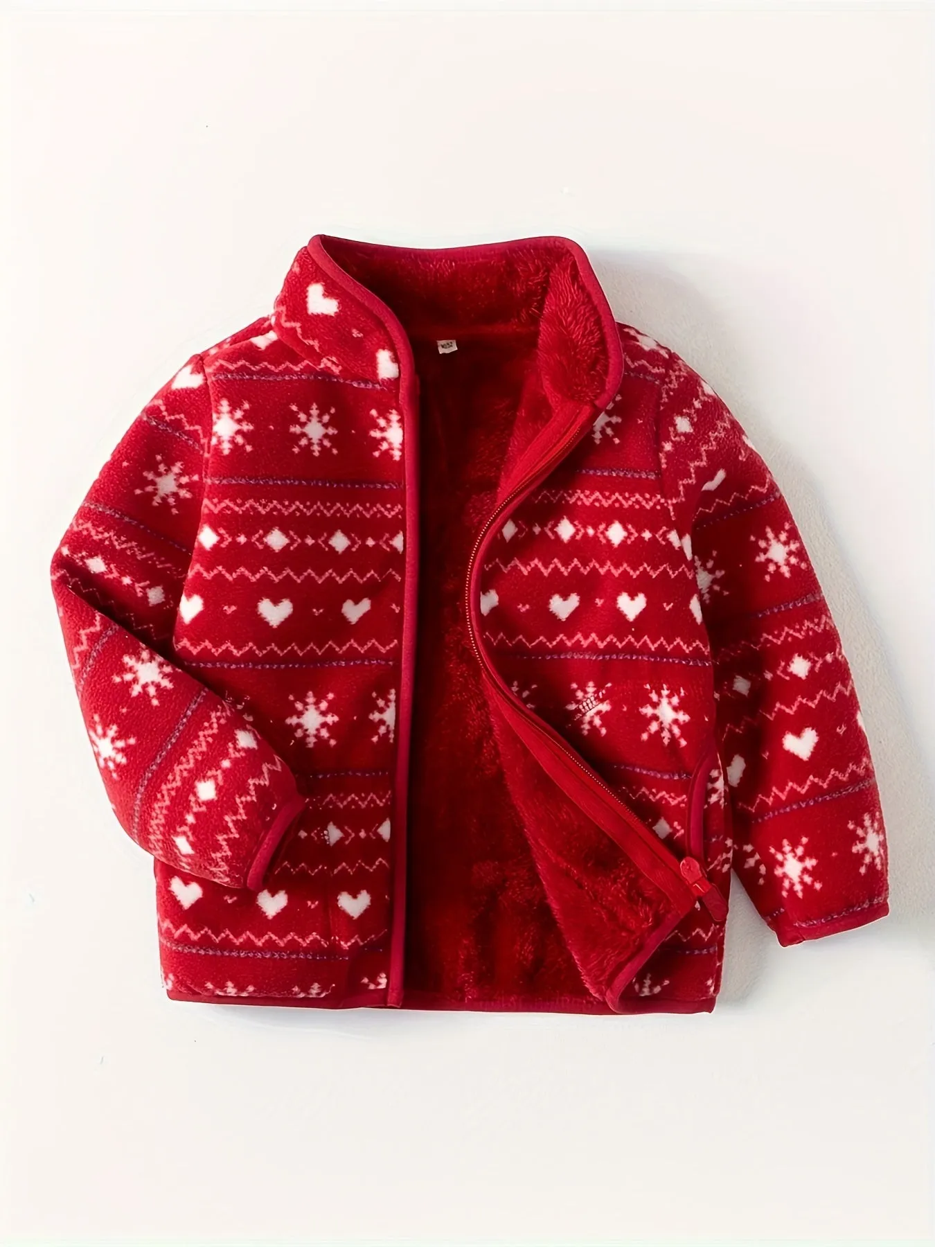 Cozy Kids' Stand Collar Polar Fleece Jacket - Fleece - Thick, Warm, and Soft Winter Wear for Girls and Boys - Perfect for Christmas, Fall, and Winter Season