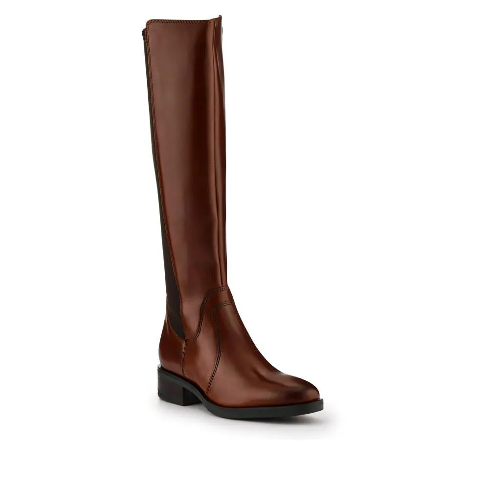 Ellisia Luxurious Long Leather Boots, Perfect Stretch-Fit - Model Number 326 064