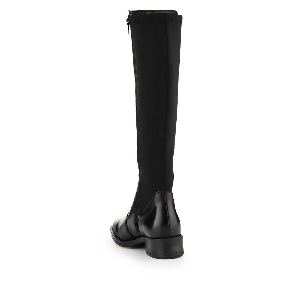 Ellisia Luxurious Long Leather Boots, Perfect Stretch-Fit - Model Number 326 064