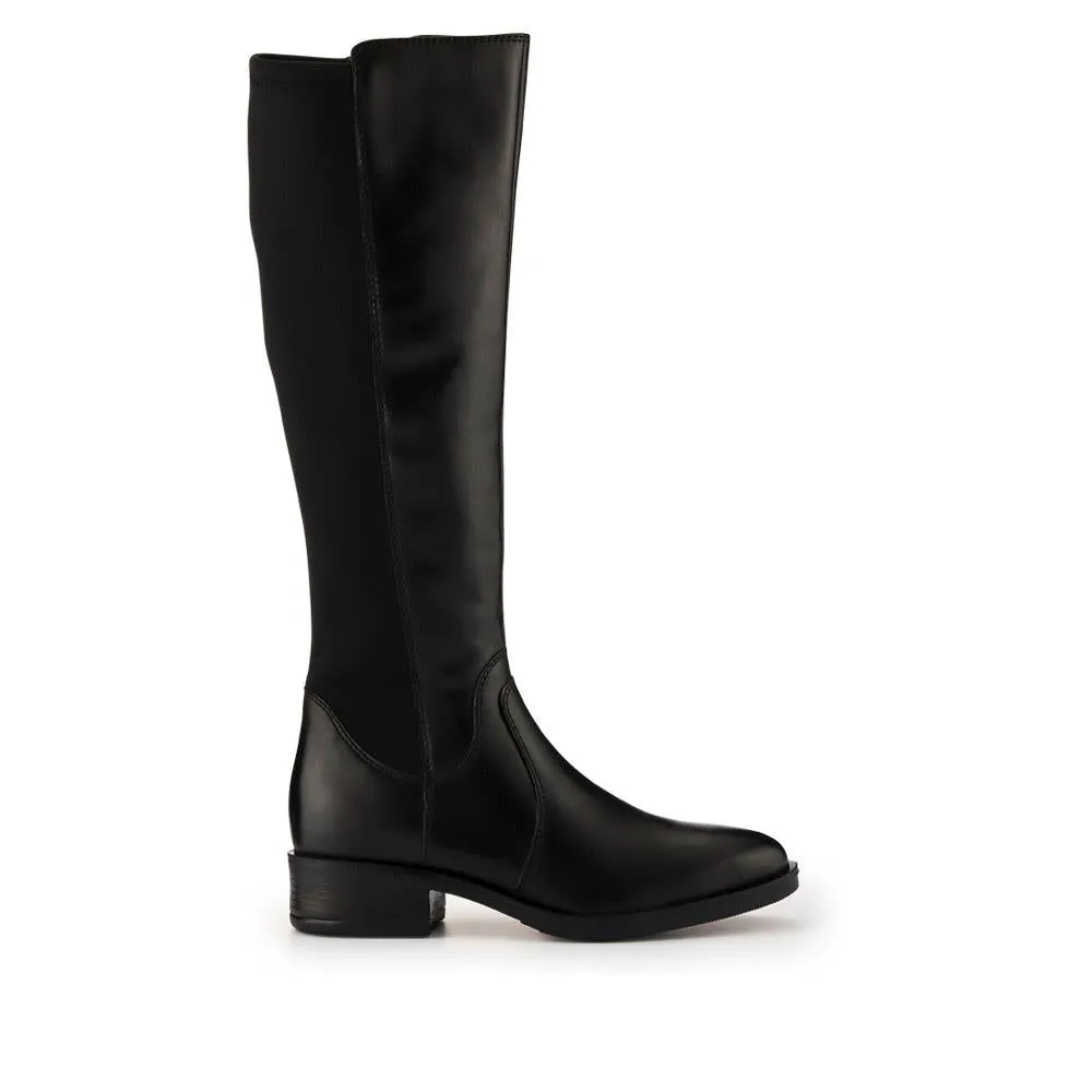 Ellisia Luxurious Long Leather Boots, Perfect Stretch-Fit - Model Number 326 064