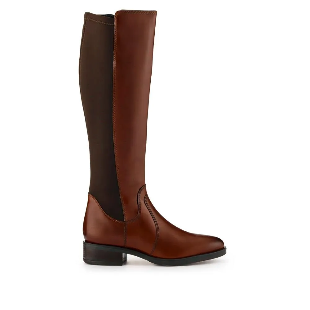Ellisia Luxurious Long Leather Boots, Perfect Stretch-Fit - Model Number 326 064