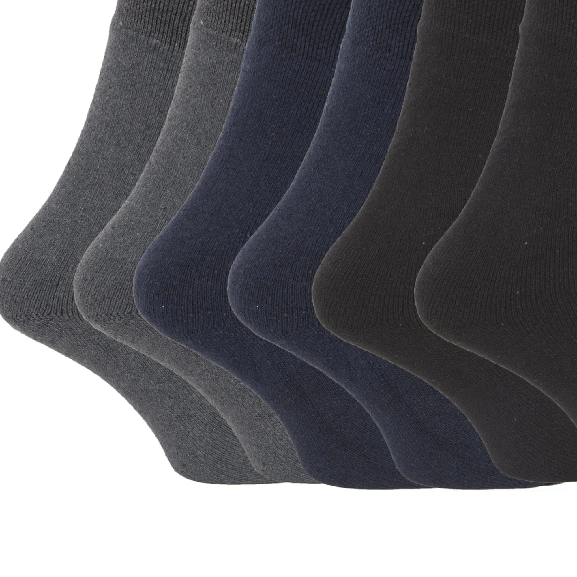 FLOSO Mens Premium Quality Multipack 1.9 Tog Thermal Socks (Pack Of 6)