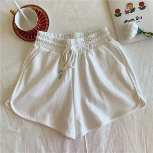 High-Waisted Worn Outside Thin Casual Loose Fit Sports Fish Scales Shorts