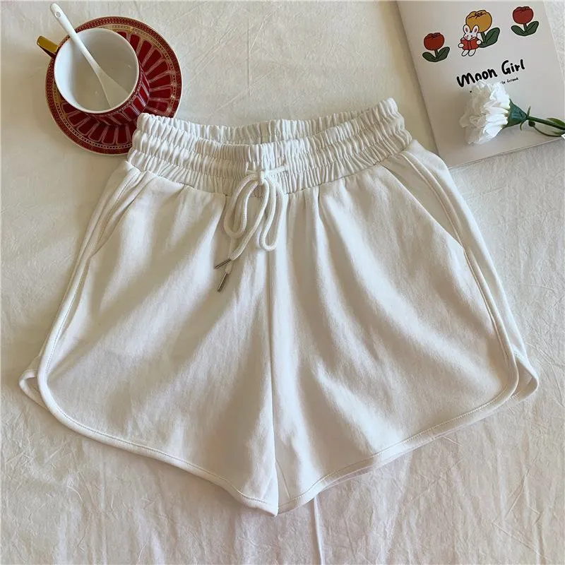 High-Waisted Worn Outside Thin Casual Loose Fit Sports Fish Scales Shorts