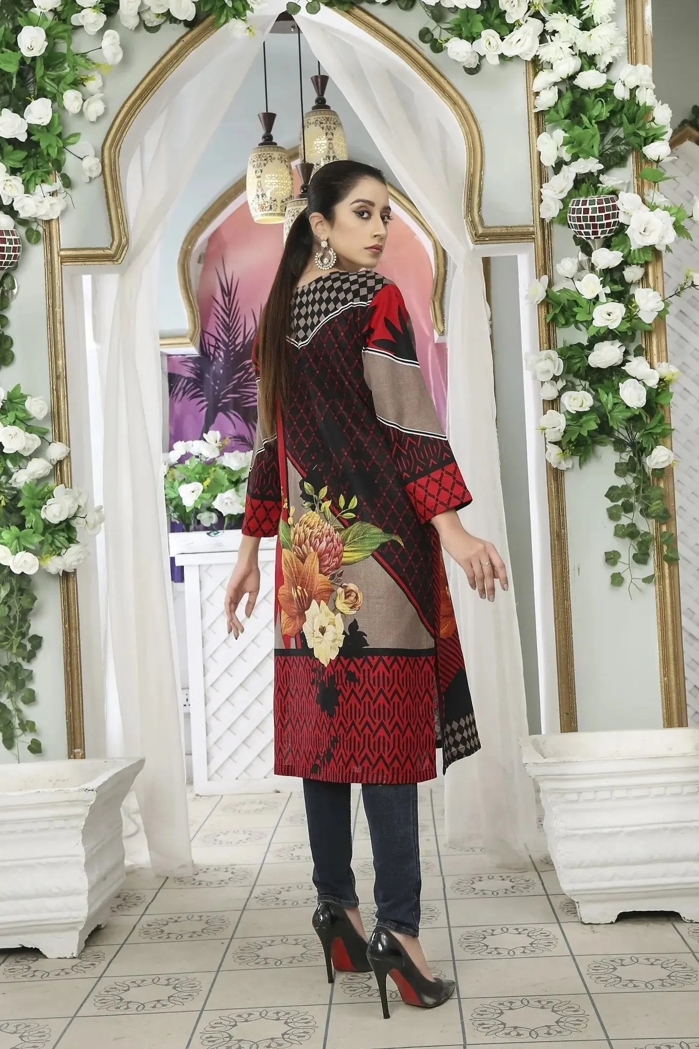Indian Khaddar Kurtis for Women – Floral & Abstract Printed | IshDeena USA