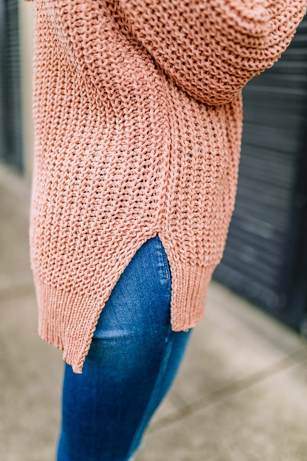 Kourtney Blush Chunky Knit Hoodie | FINAL SALE