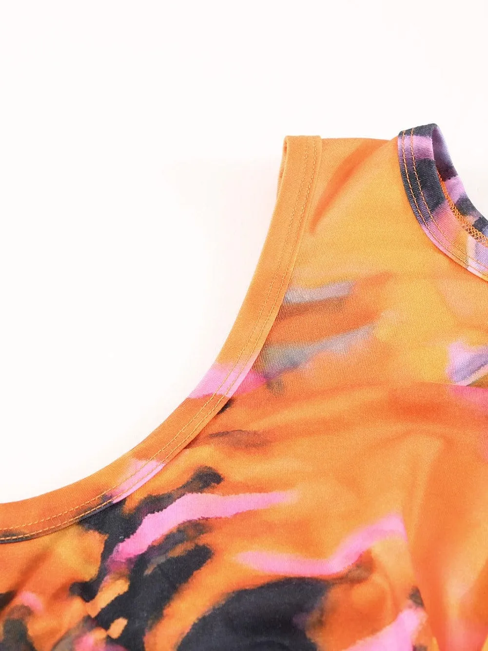 Leaf Print Short Sleeve Shirt & Shorts Two-Piece Set