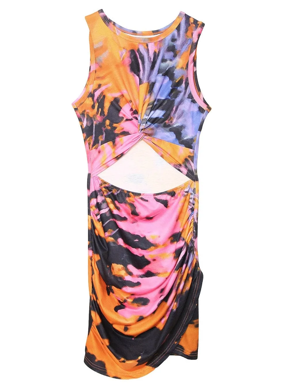 Leaf Print Short Sleeve Shirt & Shorts Two-Piece Set
