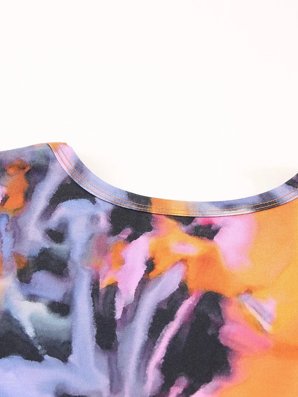 Leaf Print Short Sleeve Shirt & Shorts Two-Piece Set