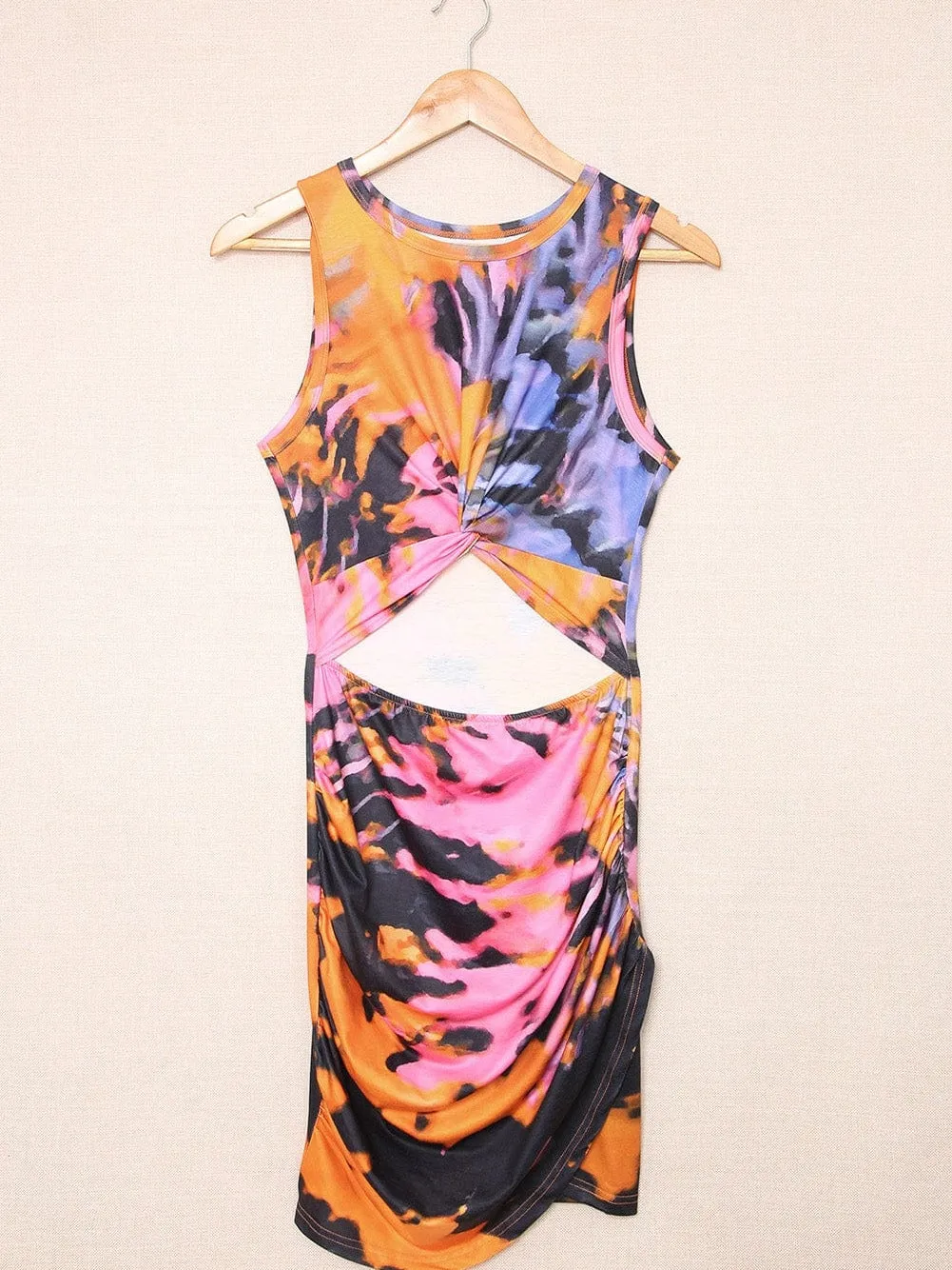 Leaf Print Short Sleeve Shirt & Shorts Two-Piece Set