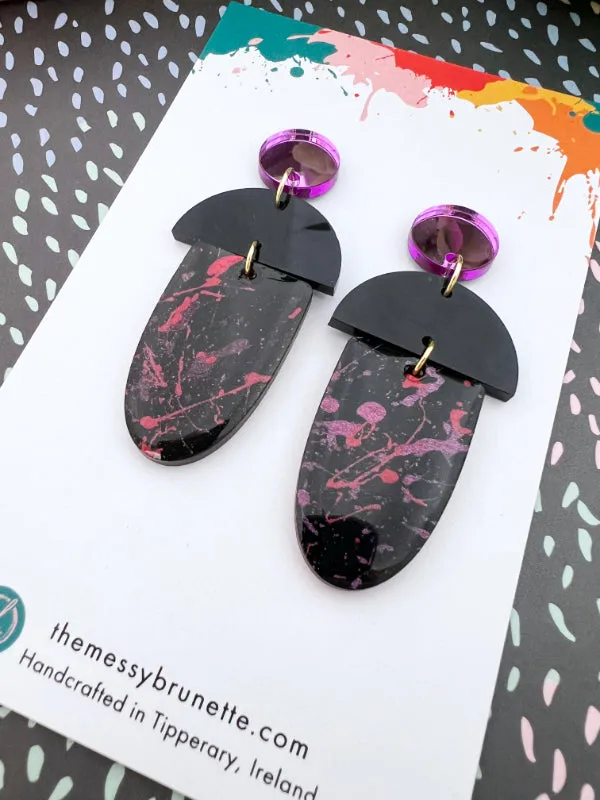 Long Drop Splash Earrings in 2 Styles