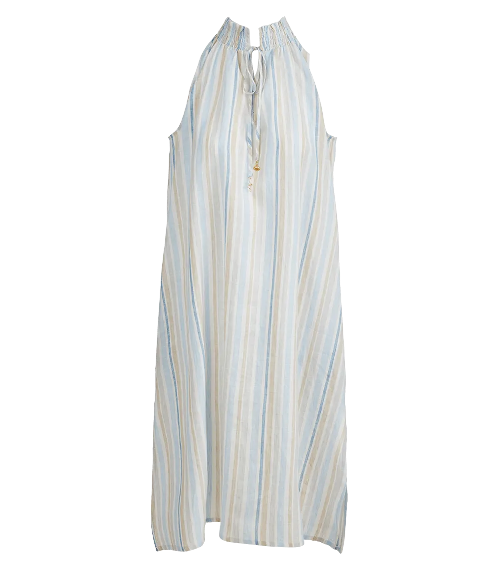 Niki Roll Neck Smocked Dress