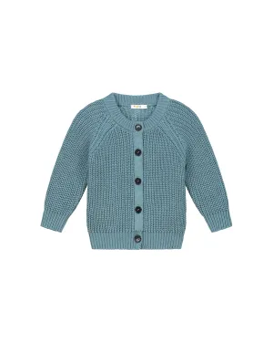 Raglan Cardigan Sweater - blue