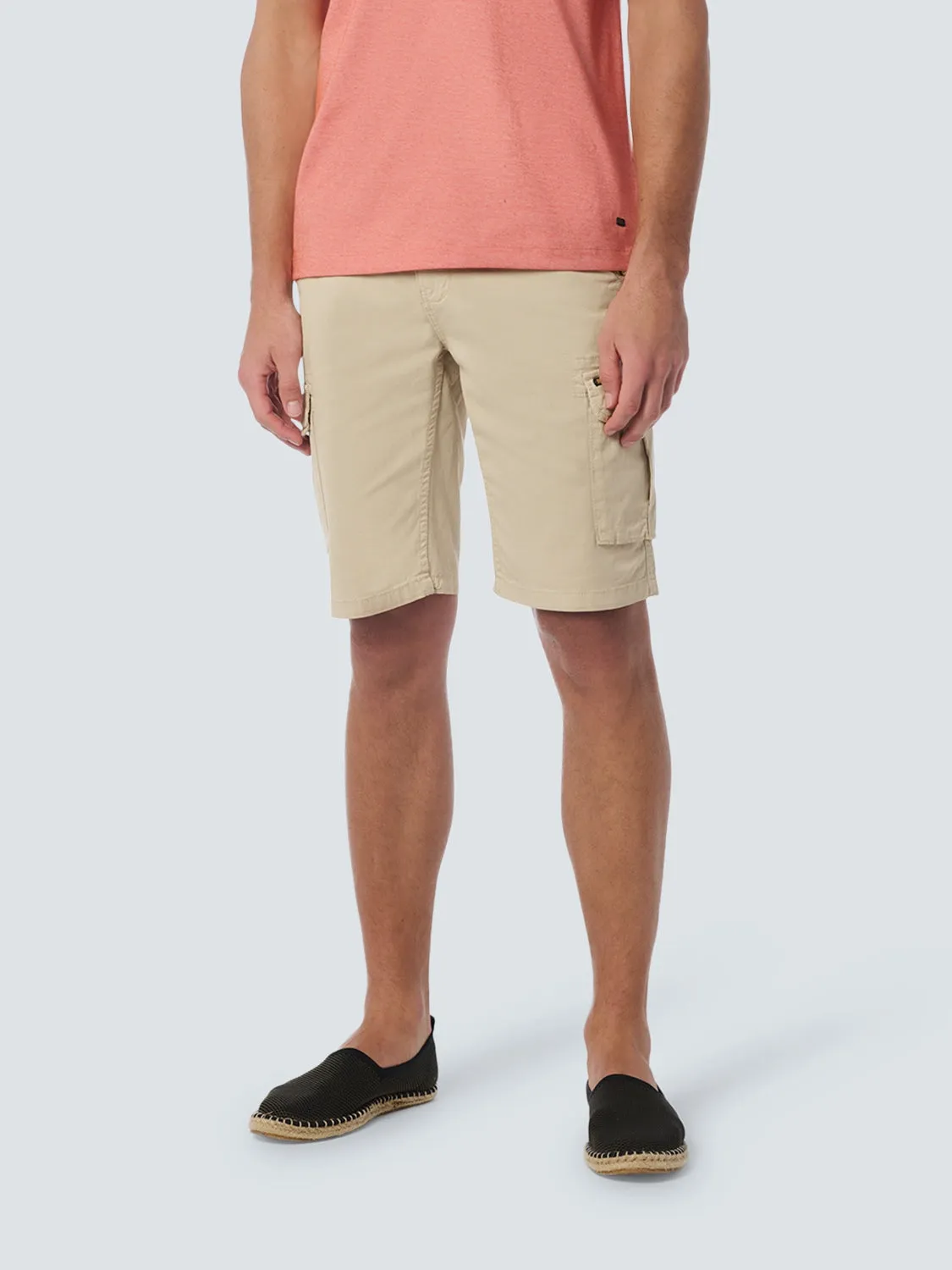 Short Cargo Garment Dyed   Stone Washed Stretch | Cement