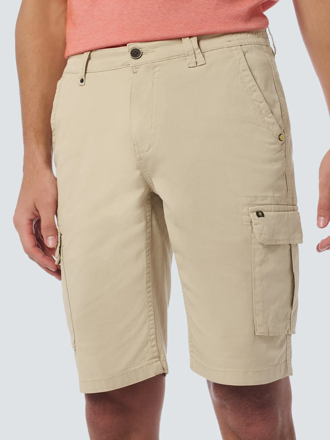 Short Cargo Garment Dyed   Stone Washed Stretch | Cement