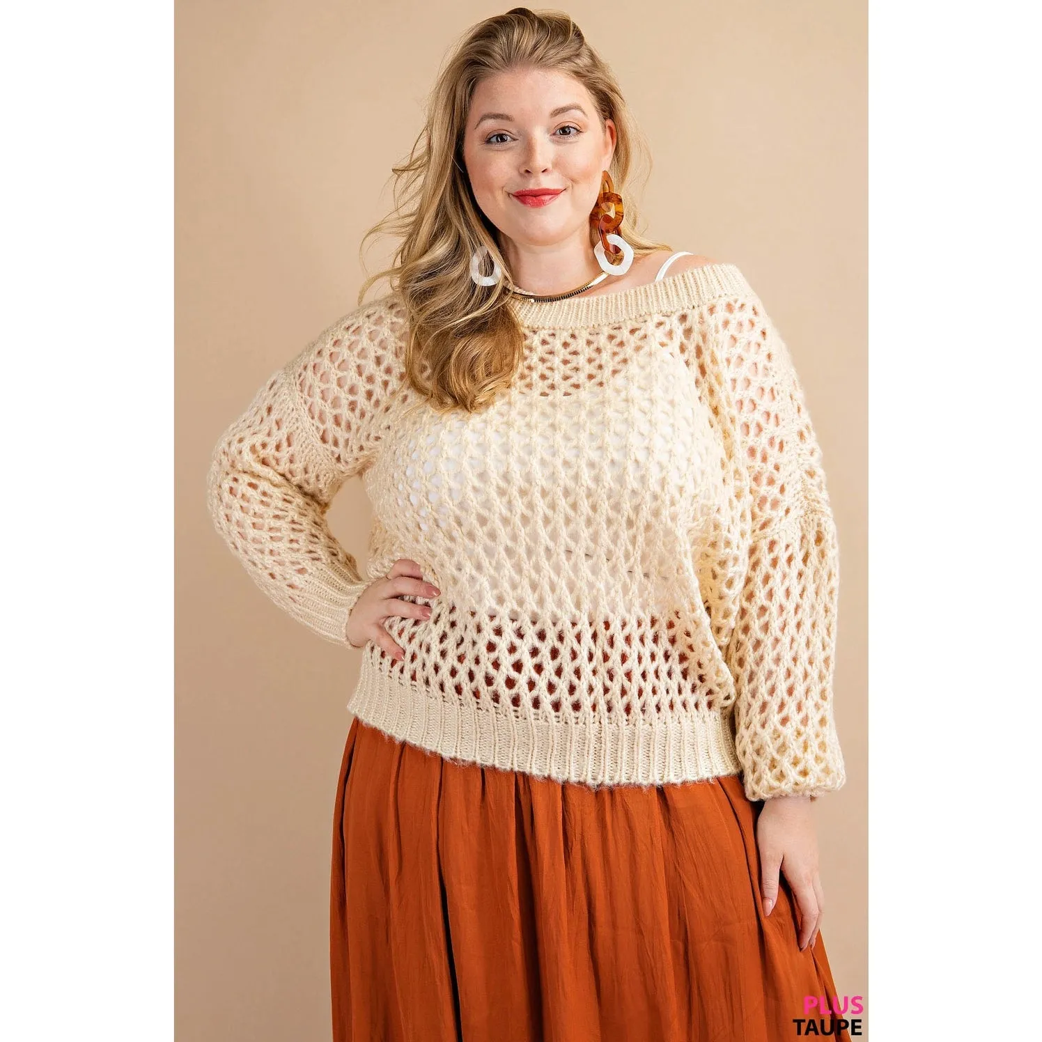 Soft Chunky Open Knit Sweater