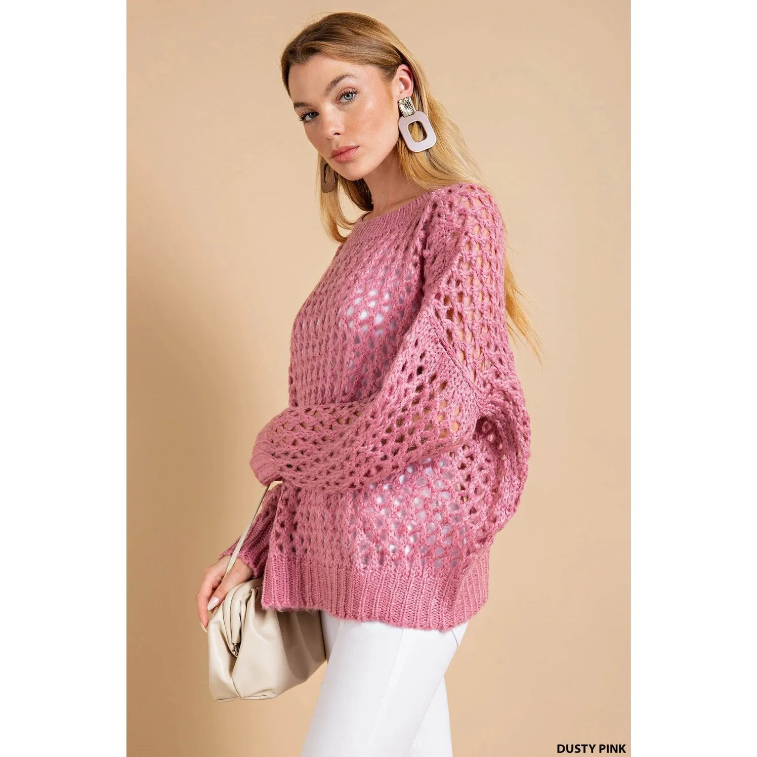 Soft Chunky Open Knit Sweater