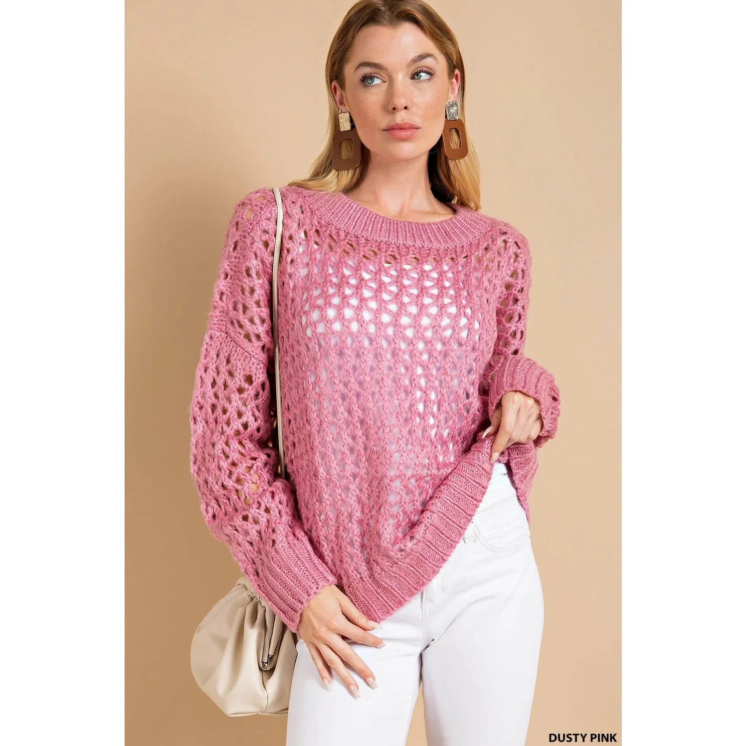 Soft Chunky Open Knit Sweater