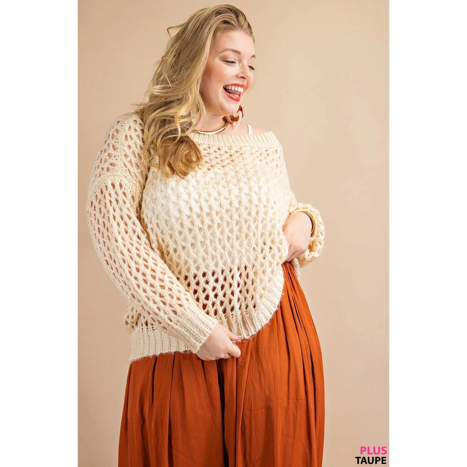 Soft Chunky Open Knit Sweater