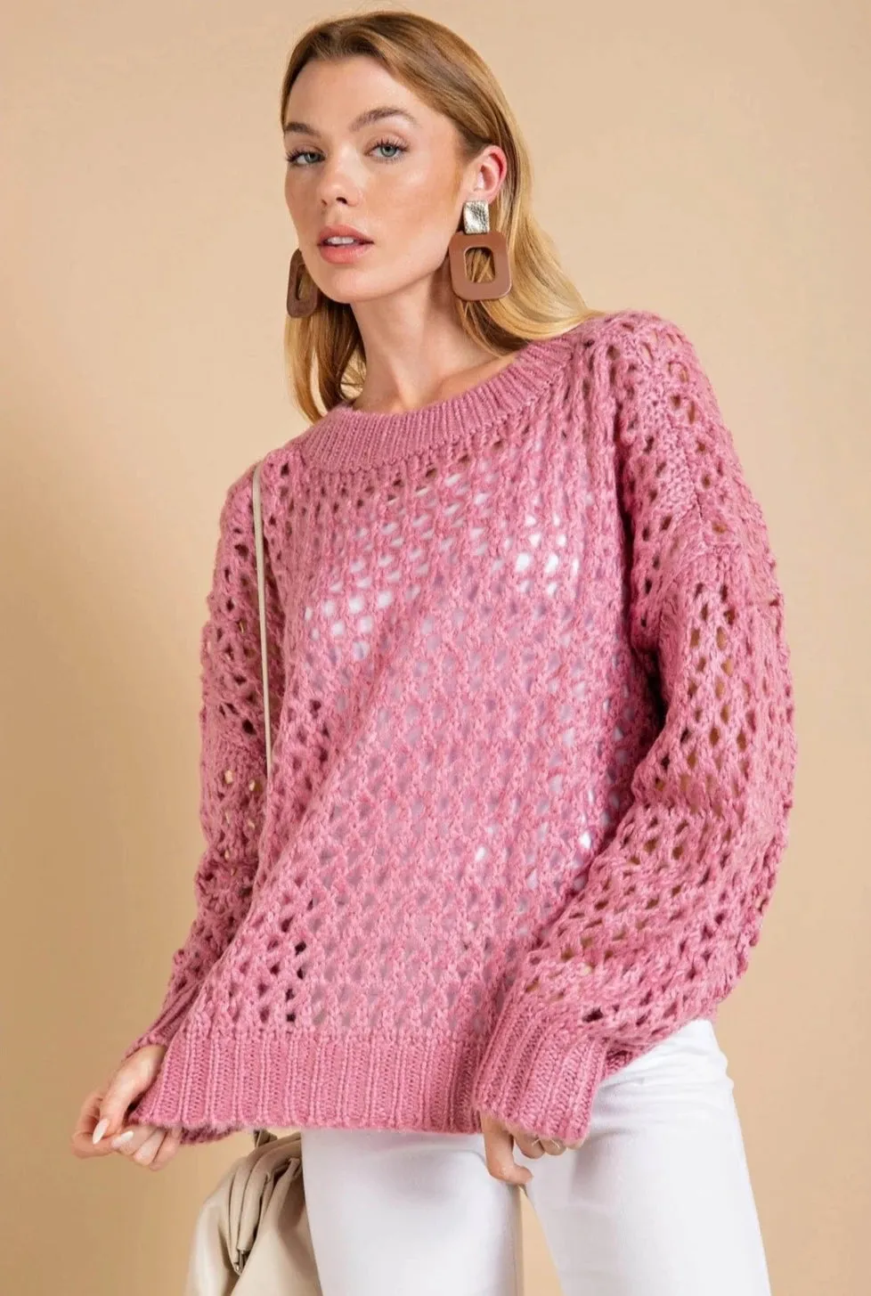 Soft Chunky Open Knit Sweater