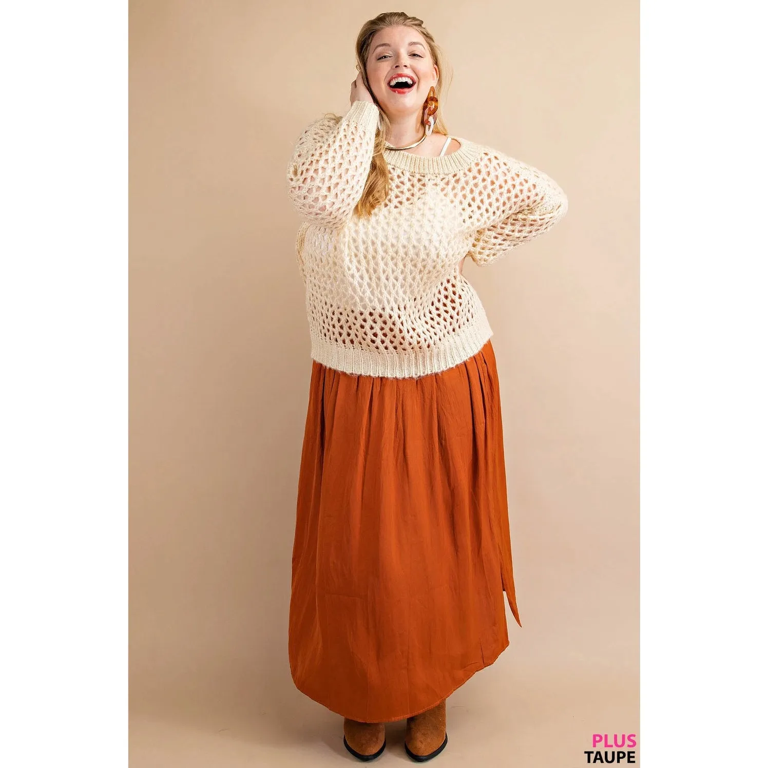 Soft Chunky Open Knit Sweater