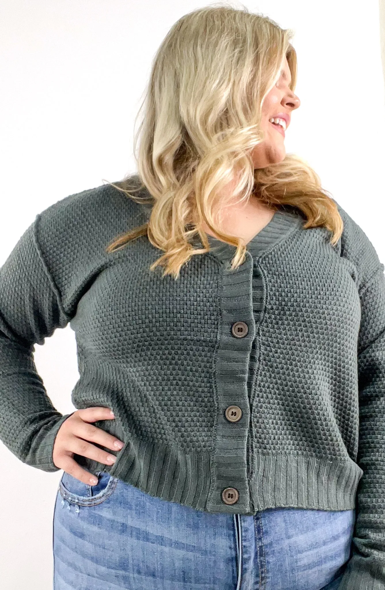 Solid Choice Button Down Cardigan