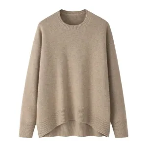 women's cashmere crew neck chunky sweaters