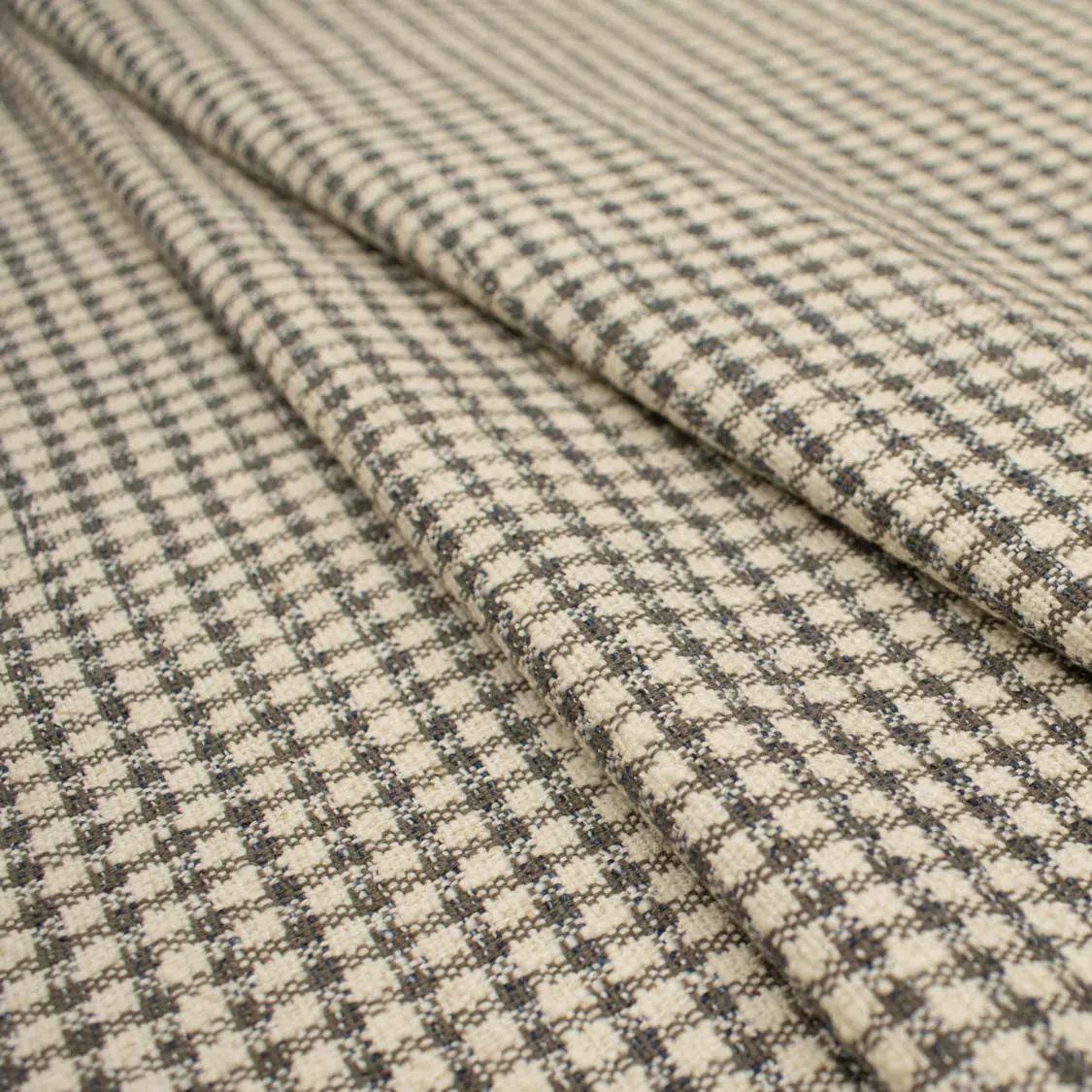 Wool Suiting Medium to Heavy Weight Design-54 Cream & Latte Checks